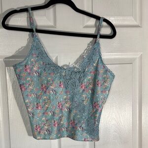 LoveShackFancy Blue Cami Top